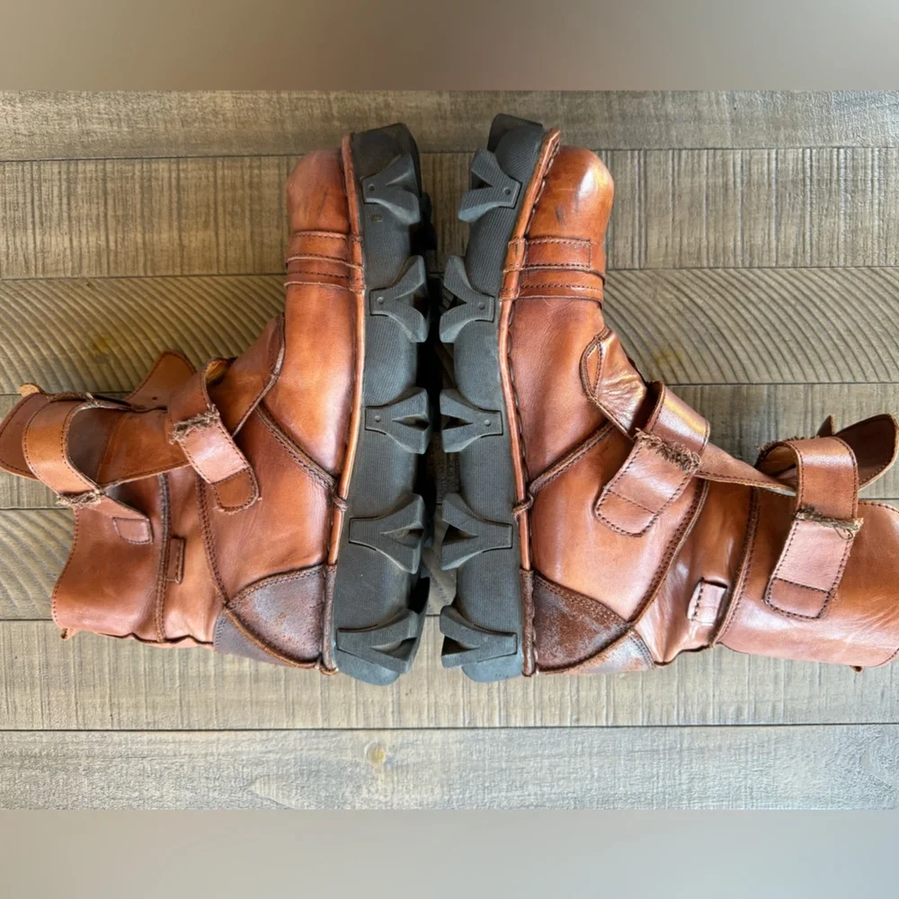 BOSETON Leather Skull & Bones Motorcycle Streampunk Boots Men’s Size 11.5